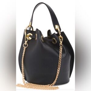 Anna Paola Leather bucket bag Made in Italy